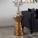 Beistelltisch >WL7.658< in Gold, Aluminium - 51x36cm (HxD)