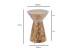 Beistelltisch >WL7.658< in Gold, Aluminium - 51x36cm (HxD)