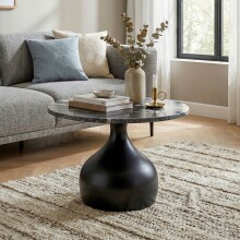 Couchtisch >WL7.660< in Schwarz, Marmor &...