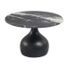 Couchtisch >WL7.660< in Schwarz, Marmor & Aluminium - 41x60cm (HxD)
