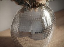 Dekovase >WL7.697< in Silber, Metall - 40x10x35cm (LxBxH)