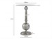 Beistelltisch >WL7.713< in Weiß / Silber, Marmor & Aluminium - 57x40cm (HxD)