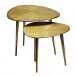 Satztisch >WL7.715< (2-teilig) in Gold, Aluminium - 49x49x41cm (LxBxH)