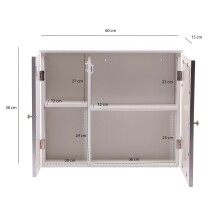 Badezimmerspiegelschrank >WL7.762< in Weiß - 60x50x15 (BxHxT)