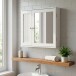 Badezimmerspiegelschrank >WL7.762< in Weiß - 60x50x15 (BxHxT)