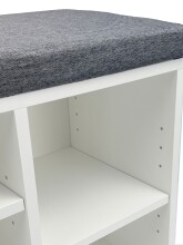Schuhbank >WL7.767< in Weiß, Holzwerkstoff - 100x45x30cm (BxHxT)
