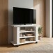 TV-Regal >WL7.772< in Weiß, Holzwerkstoff - 78x51x38cm (BxHxT)