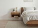 Nachttisch >WL7.776< hängend, in Akazie, Massivholz - 50x25x35cm (BxHxT)