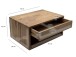 Nachttisch >WL7.776< hängend, in Akazie, Massivholz - 50x25x35cm (BxHxT)