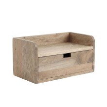 Nachttisch >WL7.781< hängend, in Akazie, Massivholz - 45x20x30cm (BxHxT)