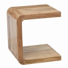 Beistelltisch >WL7.783< in Akazie, Massivholz - 45x45x45cm (BxHxT)