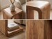Beistelltisch >WL7.783< in Akazie, Massivholz - 45x45x45cm (BxHxT)