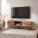 Lowboard >WL7.784< in Akazie, Massivholz & Metall - 160x50x45cm (BxHxT)