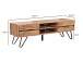 Lowboard >WL7.784< in Akazie, Massivholz & Metall - 160x50x45cm (BxHxT)