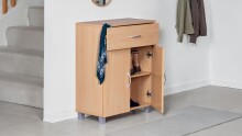 Schuhkommode >WL7.786< in Buche Dekor, Holzwerkstoff - 60x75x30cm (BxHxT)