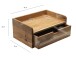 Wandregal >WL7.980< in Akazie, Massivholz - 45x20x30cm (BxHxT)