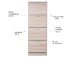 Schuhkipper >Mavin II< in Sonoma-Eiche - 58x162x25cm (BxHxT)