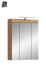 Badezimmerspiegelschrank >Scout< in Eiche Dekor /...