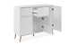 Sideboard >Soma< in weiß / Dekor Eiche - 115x91x40cm (BxHxT)
