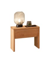 Nachtkommode >BE-0880< Kiefer eichefarbig honig gebeizt & geölt - 48,4x44,7x35 (BxHxT)