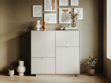 Kommode >Sivas< in Sand, Holzwerkstoff - 107x115x37,5cm (BxHxT)