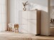 Kommode >Sivas< in Sand, Holzwerkstoff - 107x115x37,5cm (BxHxT)