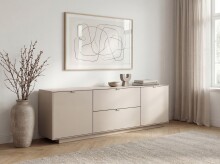 Lowboard >Sivas< in Sand, Holzwerkstoff - 185x62x37,5cm (BxHxT)