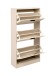 Schuhkipper >Zwolle< in Beige, Holzwerkstoff - 60x117x24cm (BxHxT)