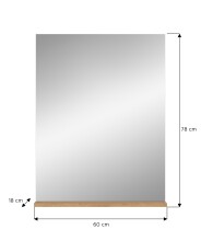 Spiegel >Scout< in Artisan Eiche Nachbildung / Spiegel - 60x79x18 (BxHxT)
