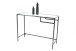 Konsolentisch >Granada< in Schwarz & Glas, Metall - 100x74x36cm (BxHxT)