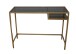 Konsolentisch >Granada< in Gold & Grauglas, Metall - 100x74x36cm (BxHxT)