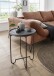 Beistelltisch >Vanja< in Schwarz, Aluminium / Metall - 60x45cm (HxD)