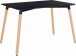 Esstisch >Piloto< in Schwarz / Buche, MDF / Massivholz - 120x76x80cm (BxHxT)