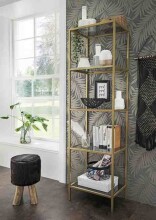 Regal >Granada< in Gold & Grauglas, Metall -...