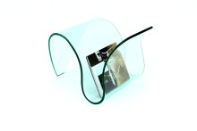 Zeitungsständer >Porto< in Klar, Formgebogenes Glas - 62x54x41cm (BxHxT)