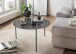 Couchtisch >Carlo< in schwarz, Keramik & Metall - 46x82cm (HxD)