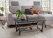 Couchtisch >Dario< in Schwarz, Metall & Keramik - 110x42x60cm (BxHxT)