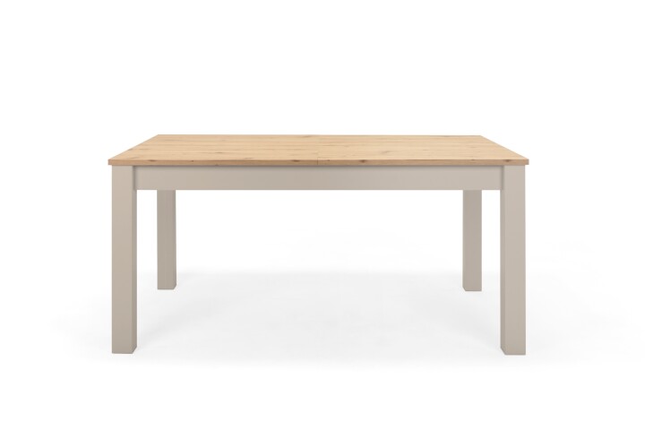 Kulissen-Esstisch >Bergen< ausziehbar, Samt / Dekor Eiche - 160/215x75x90 (BxHxT)