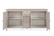 Sideboard >Bergen< in samt / Dekor Artisan Eiche - 180x90x40 (BxHxT)