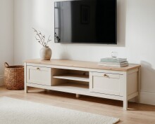 Lowboard >Bergen< in samt / Dekor Artisan Eiche -...
