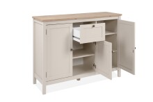 Sideboard >Bergen< in samt / Dekor Artisan Eiche - 120x90x40 (BxHxT)