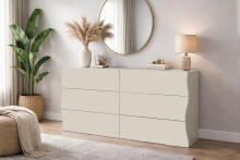 Sideboard >ONDA< in matt Kaschmir - 155,1x81,5x40 (BxHxT)
