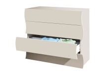 Sideboard >ONDA< in matt Kaschmir, Holzwerkstoff - 98x81,5x40 (BxHxT)