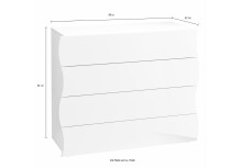 Sideboard >ONDA< in Matt Anthrazit, Holzwerkstoff - 98x81,5x40 (BxHxT)