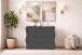 Sideboard >ONDA< in Matt Anthrazit, Holzwerkstoff - 98x81,5x40 (BxHxT)