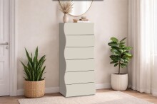 Hochkommode >ONDA< in matt Kaschmir - 50x121,7x40...