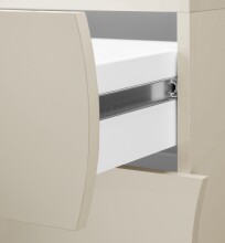 Hochkommode >ONDA< in matt Kaschmir - 50x121,7x40 (BxHxT)