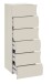 Hochkommode >ONDA< in matt Kaschmir - 50x121,7x40 (BxHxT)