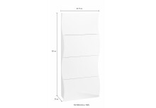 Schuhkipper >ONDA< in Matt Anthrazit, Holzwerkstoff - 71x161,1x26,6cm (BxHxT)