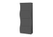 Schuhkipper >ONDA< in Matt Anthrazit, Holzwerkstoff - 71x161,1x26,6cm (BxHxT)